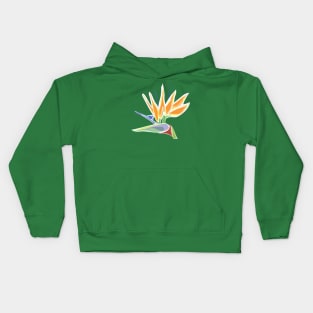 Bird Of Paradise Tropical Plant by Cricky Kids Hoodie